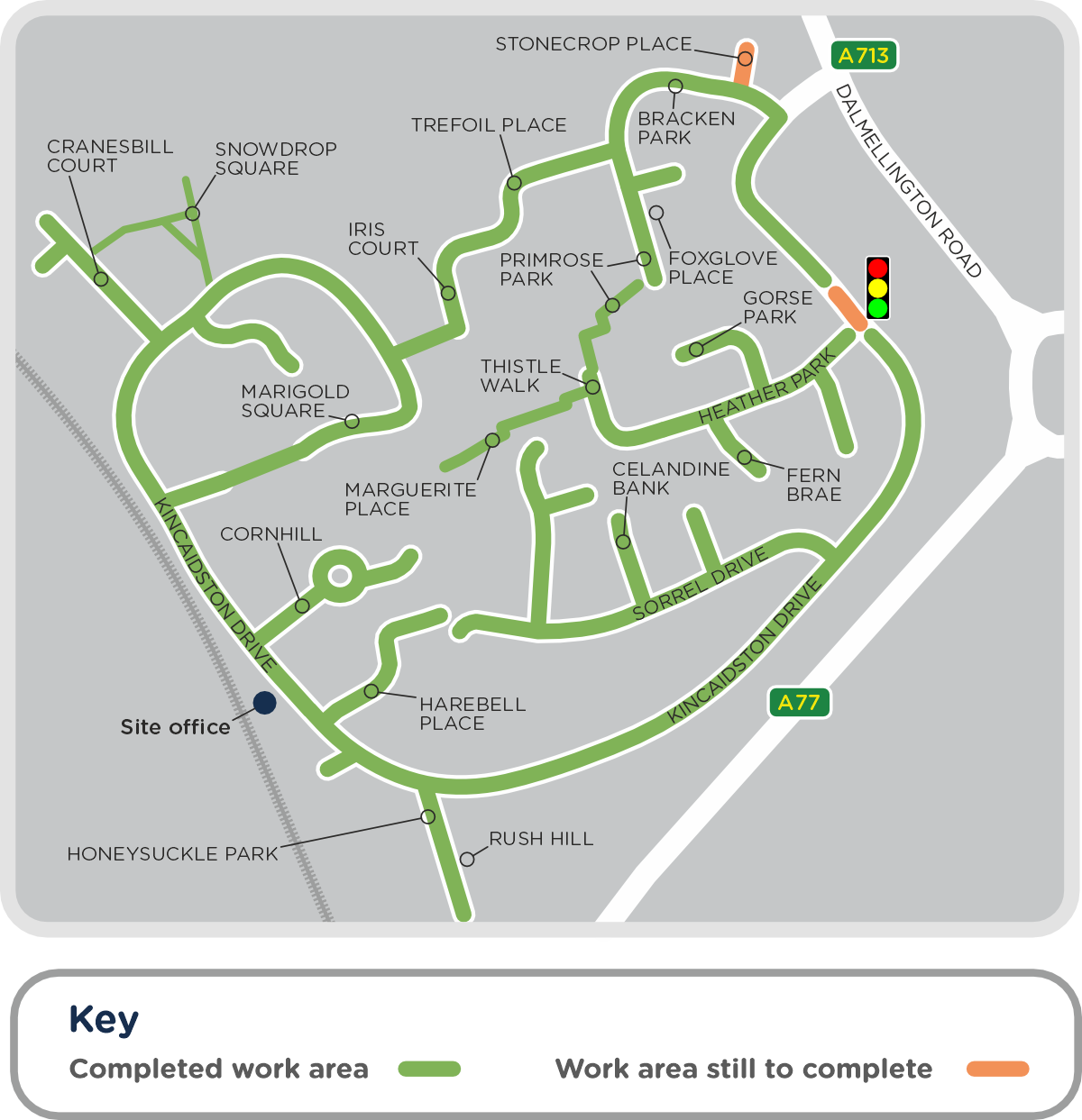 Kincaidston progress map