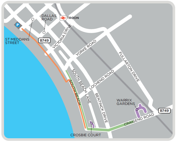 A map showing the phases of our project