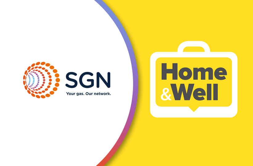 Logos for SGN and the Home and Well scheme