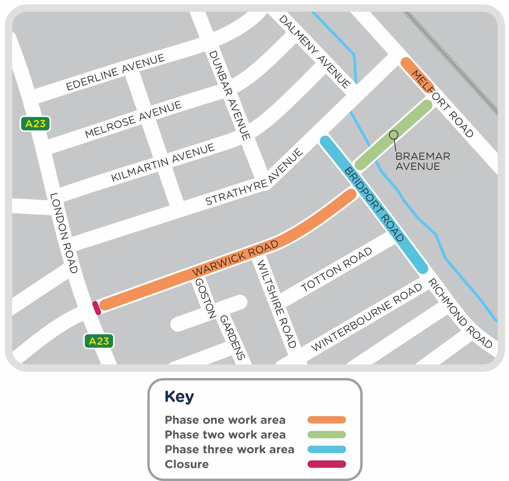 Warwick Road Thornton Heath map