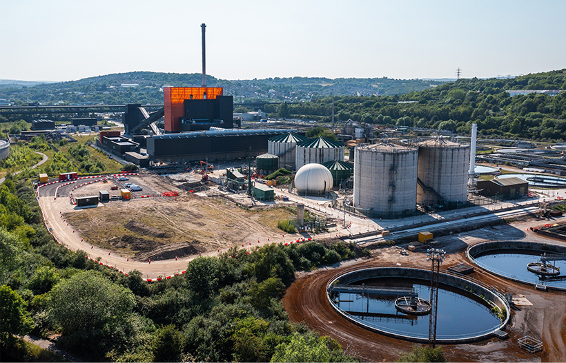 An overview of a large biomethane plant site