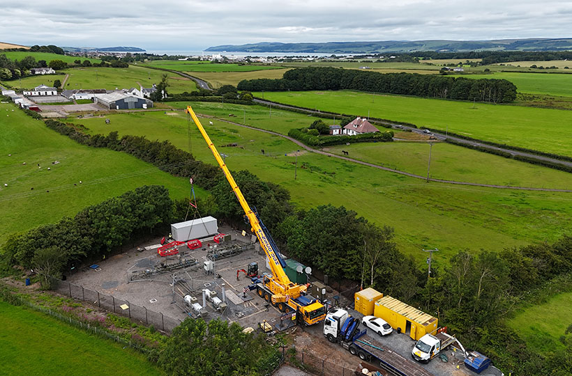 The upgraded kiosk being lifted into place