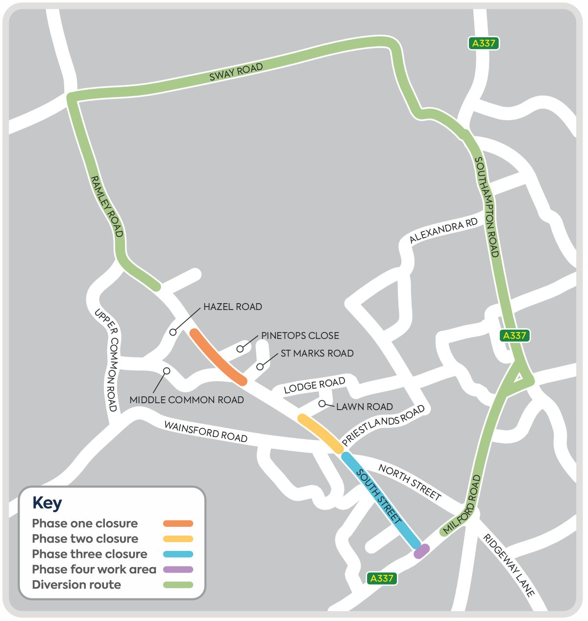 A map outlining our work in Ramley Road, as detailed on this page