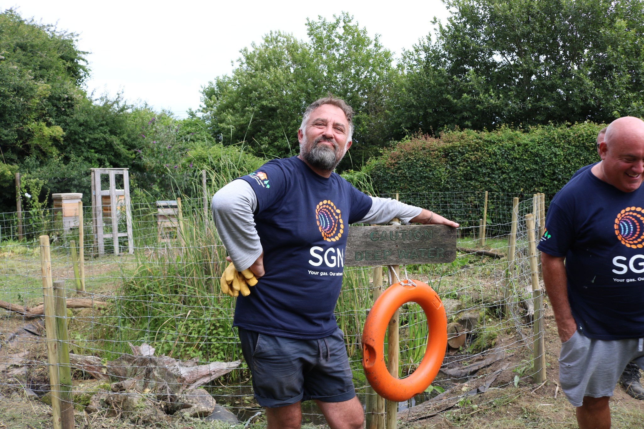 SGN volunteer Gavin Brown takes a well earned break