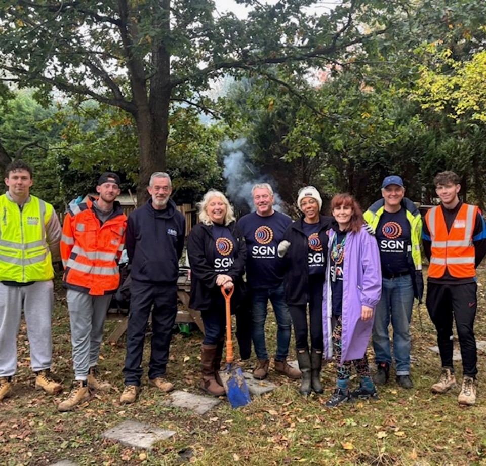 Volunteers at Borough Green Primary School lining up