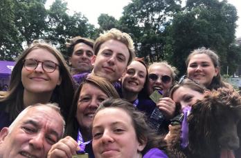 Tracey and her team with their medals