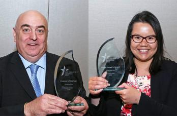 Roger Crane and Tracey Dao at the 2022 IGEM Awards