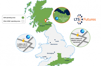 An infographic showing how our LTS pipelines could be repurposed for hydrogen as part of our LTS Futures project.